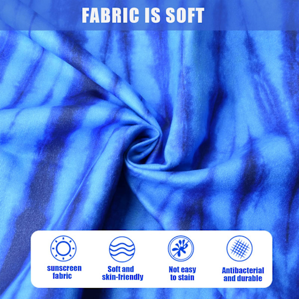 Mikrofiber Strandhandduk Dubbelsidig, Överdimensionerad Snabbtorkande Handduk, 153*77CM Stor Blå för Vuxna Barn, Poolhandduk, Simning Snabbtorkande Strandhandduk