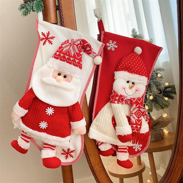 2-pack stora julstrumpe-presentpåsar, 17,7 tum