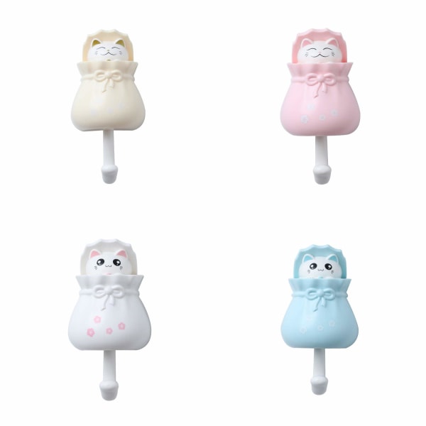 Söt tecknad väggkrok för pojke och flicka rum sovrum 4-pack
