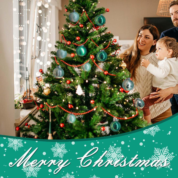 Julgranspynt, 30 st julgranspynt i liten storlek med stjärnformade julgranspynt, blå julgranskulor, hängande pynt för julgranen