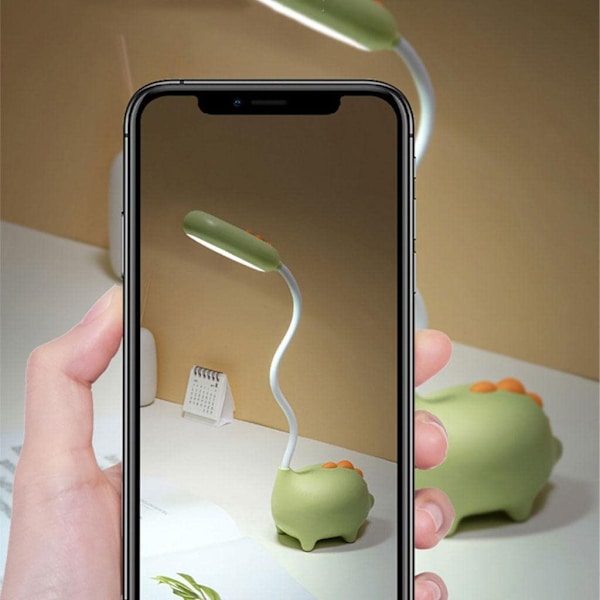 Dinosaur Flexibel USB Touch Skrivbordslampa Grön