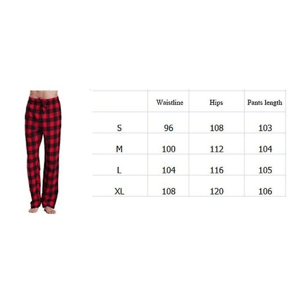 Mænds Pyjamasbukser med Lommer, Bløde Flanel Plaid Pyjamasbukser XL blue XL