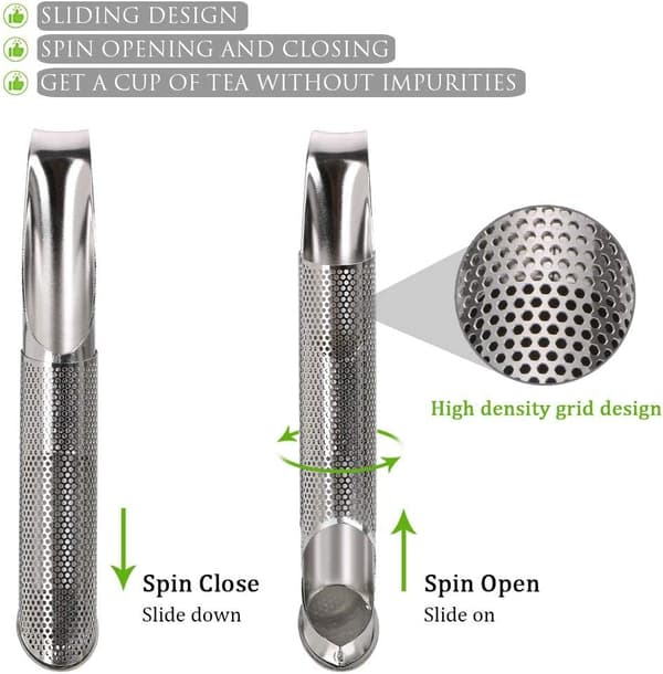 2 stk. Rustfrit Stål Urteinfuser Teinfuser Steeper Si