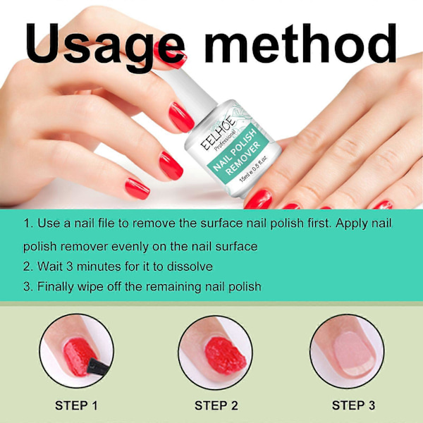 3 st Nagellacksremover Nagellackslim Nagellacksremover För Nagelsalonger