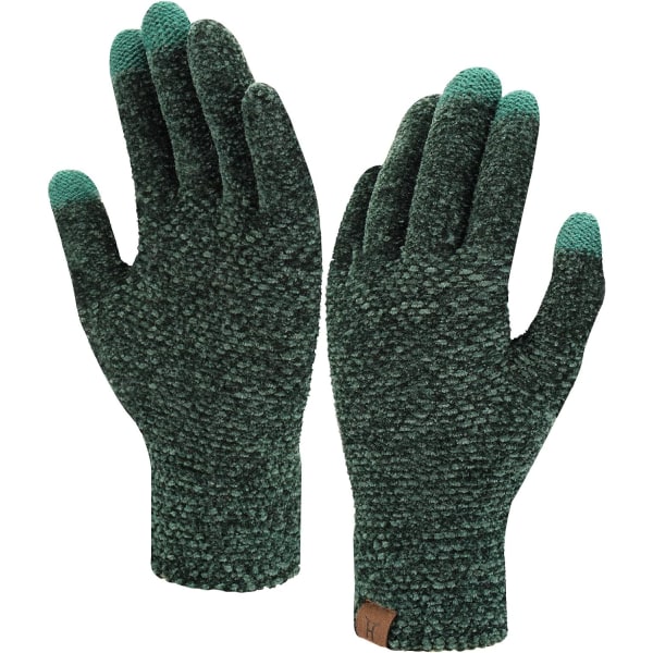 Naisten talviset kosketusnäytölliset hanskat kylmälle säälle, lämpimät chenille-tekstikäsineet pyöräilyyn ajamiseen juoksemiseen