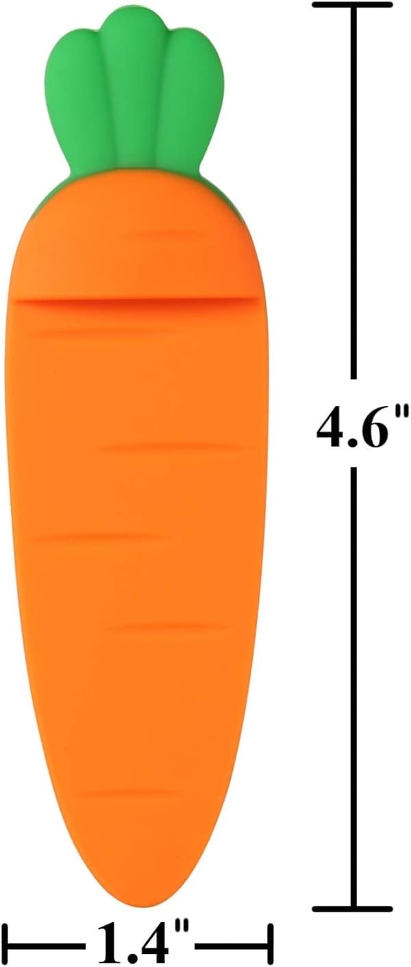 Bokmärken, 2-pack morotsformade silikonbokmärken, orange