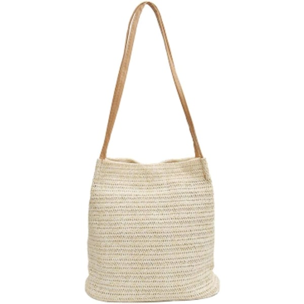 Shoulder Bag Straw Bucket Bag Weaving Beach Bag Handbag Handmade for Women