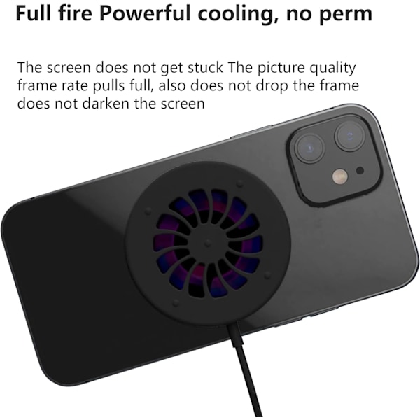 Magneettinen jäähdytin sopii iPhone 15W langattomalle laturille, langaton laturi pelaamiseen, lämmönpoisto (musta)