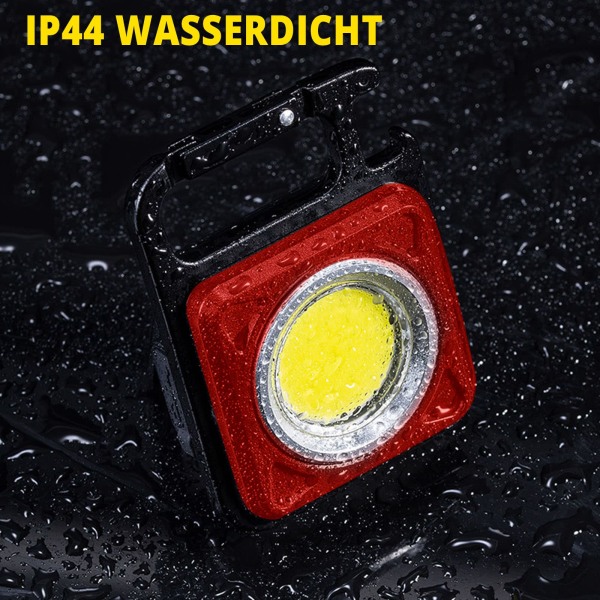 Mini LED Lommelygte, Genopladelig LED Bærbar Lampe, 800 Lumen Magnetisk Arbejdslampe til Sengebord, Værksted, Nødsituation, Udendørs Lampe Rød