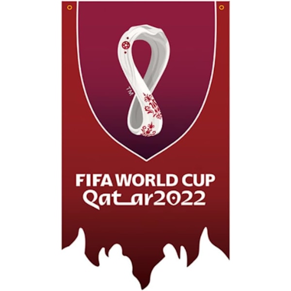 2 stk. 30X50\" Qatar VM Fodbold Flag (til Qatar)