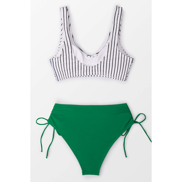 Damet Bikini Sæt Twist Front Tie Side Bikini Badetøj Todelt Badetøj Badetøj（L）