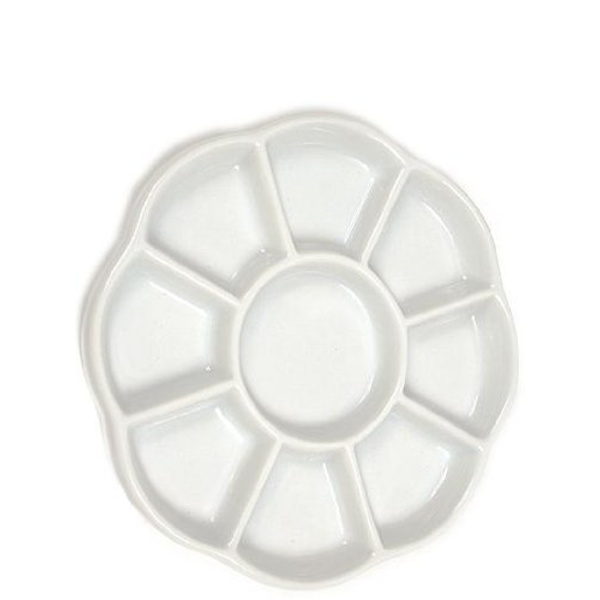 Plastblomformad färgbricka - Vit (2-pack)