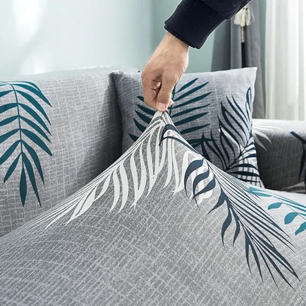 Hjørnesofa trekk, 3-seter + 2-seter, justerbart elastisk L-formet sofatrekk for stue