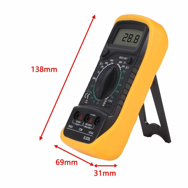 Digitalt multimeter voltmeter elektrisk testmåler