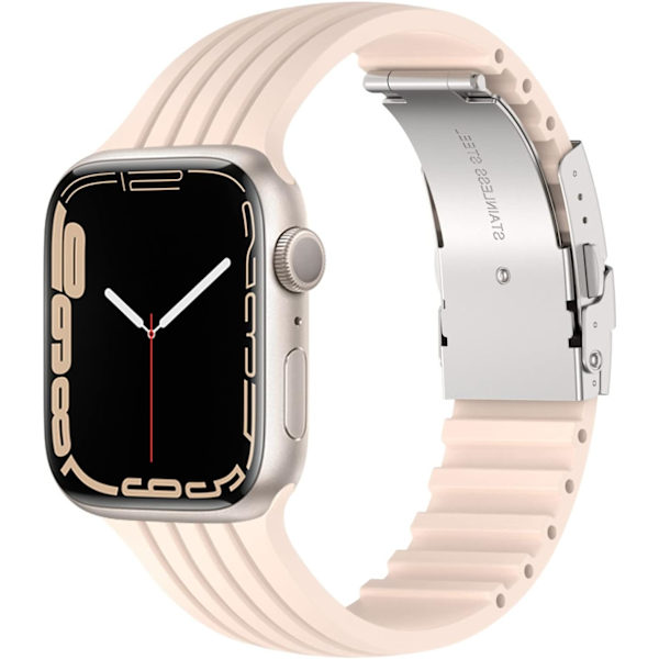 Silikoniranneke Yhteensopiva Apple Watch -hihnojen kanssa 38 mm 40 mm 41 mm DIY-suunnittelu Pehmeä Hengittävä Urheiluranneke iWatch-sarjalle
