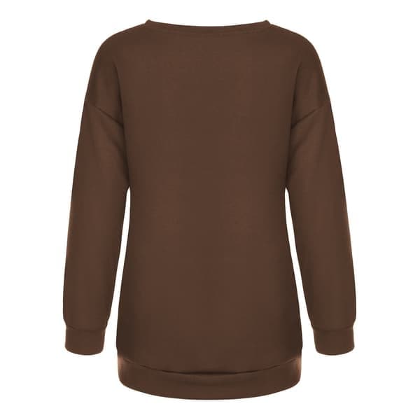 Julesweater til kvinder, varm julesweater, kaffe Coffee L