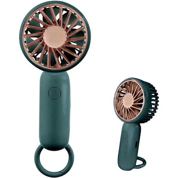 Mini Håndholdt Vifte, Kraftig Bordvifte med Spenne, Søt Design, Liten Personlig Bærbar Vifte 3 Hastigheter, Lett, USB Ladbar for Sminke