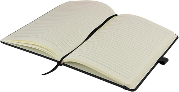 A5 Notesbog Skriveblok Ny Linjeret Hardback Journal Notesbog Dagbogsblok Black