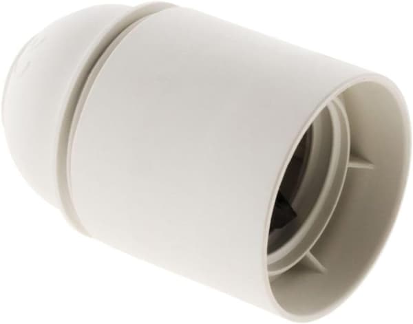 E27 Slät Vit Termoplastsockel [Energiklass A]