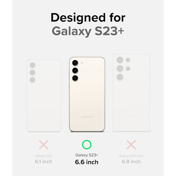 Etui kompatibelt med Samsung Galaxy S23 Plus 5G (2023), robust stødsikkert skridsikkert TPU slankt tyndt telefoncover til S23 Plus - Sort S23+