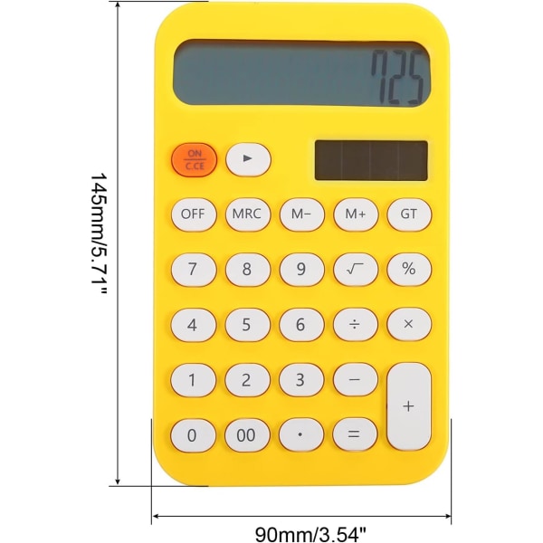 Pöytälaskin, 12-numeroinen suuri LCD-näyttö, vakiotoiminnot, kannettava söpö laskin kotiin ja toimistoon