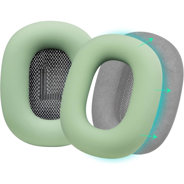 Beskyttende silikone ørepropper til AirPods Max, svedafvisende, let vaskbare, holdbare Avocado Green