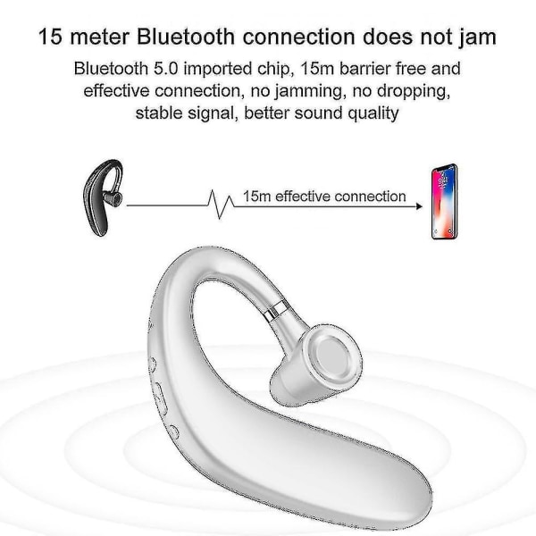 Bluetooth-headset, trådlöst Bluetooth-headset V5.0 35 timmars samtalstid Handsfree-hörlurar