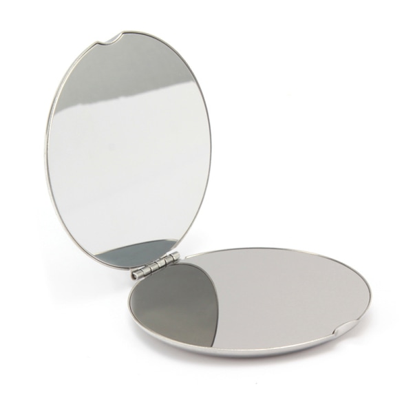 Makeup spejl Dobbeltsidet bærbart foldbart 6,5x6,5 cm (sølv)