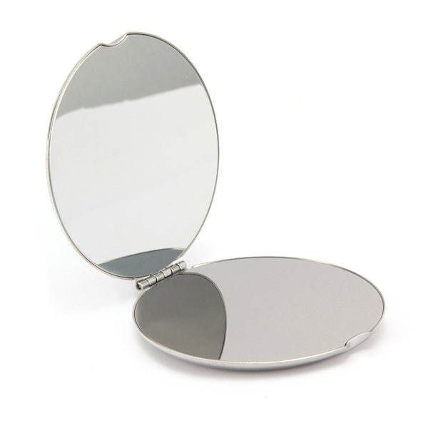 Meikkispeili Kaksinkertainen Puoli Taitettava 6.5x6.5cm (Hopea)