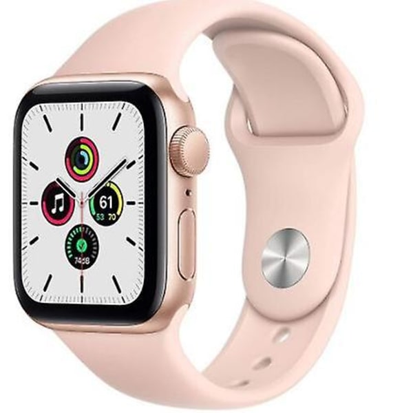 Smartklokke Apple Watch SE 2020 Gull 44mm Rem Gummibånd Sport GPS-klokke