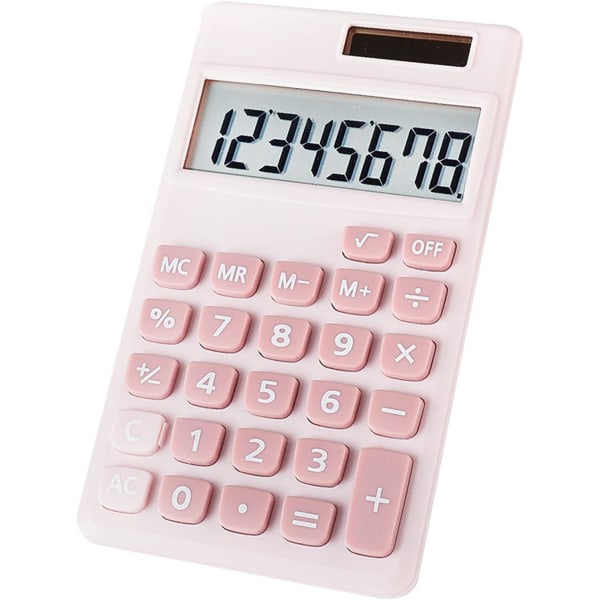 Grunnleggende kalkulator, stasjonær søt lommestørrelse minikalkulatorer for skole, kontor, hjem