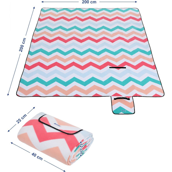 Picknickfilt 200x200cm Strandfilt Utomhus