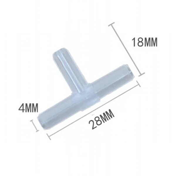 Holdbar akvarieluftrørsforbinder Transparent
