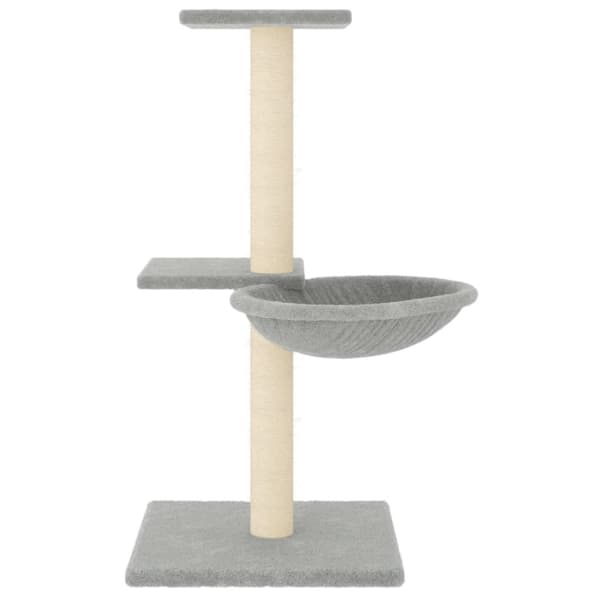 vidaXL Klorestativ med sisalstolper lysegrå 72 cm Gray 3000