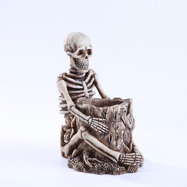 Kranium Penneholder Skeletnøgleholder Organizer Tilbehør