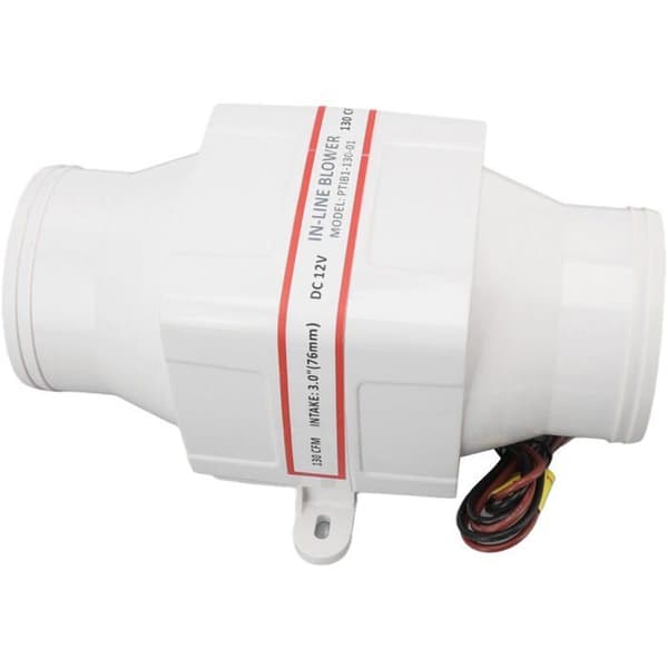 12V Elektrisk Blæser Inline ABS Skrog til Marinebåd Ventilation 3 Tommer YYV