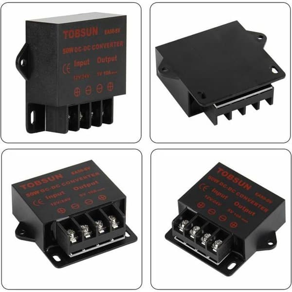 DC-DC Nedtransformator 12V24V till 5V 10A 50W för LED-skärmar