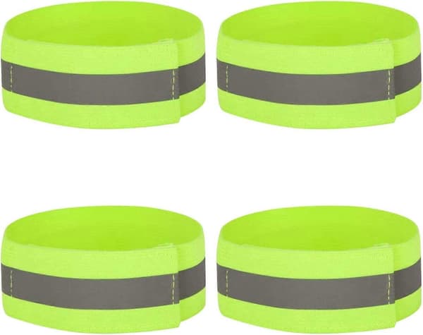 4-pack reflexband, reflekterande löpararmband, handledsremmar, reflexremmar, säkerhetsbälten