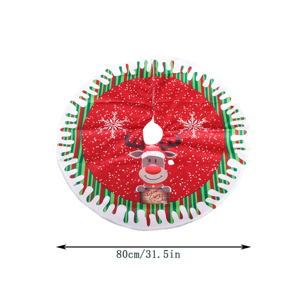 Juletrærskjørt, Rundt Stoff (80cm Diameter)