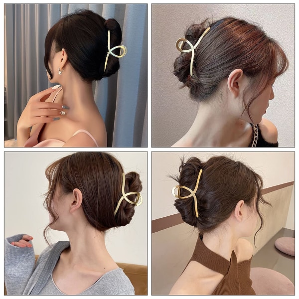 3-väriset hiuskynsipidikkeet - 4,3 tuuman hiusneula-päähineet Naisten hiustenmuotoilutarvikkeet (ruusukulta, hopea, kulta)