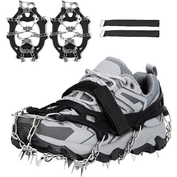 19 Tands Is-Klø Snow Anti-Slip Sko Dæksel Rustfrit Stål Anti Slip Lys Vinter Is Gribere Over Sko Støvler Klamper Is Gribere, M