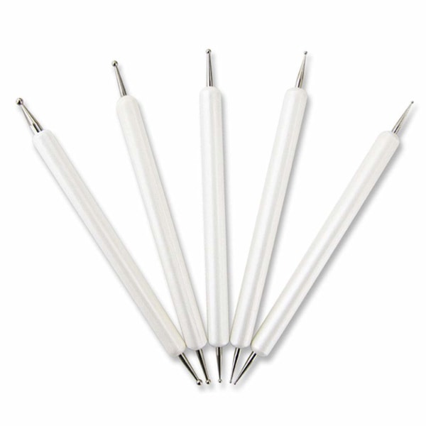 Embossing Stylus Set Dobbelt End Tracing Dotting Tool Stylus for Carbon Transfer Paper Mandala Rock Painting, Pottery Clay Craft, Embossing Art 5 Pcs
