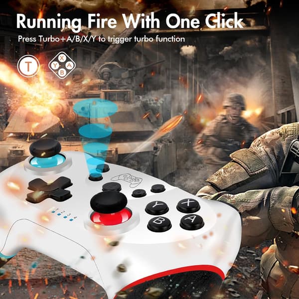 Kontroller for Switch, Trådløs Pro Kontroller for Switch/Switch Lite, Switch Gamepad Joystick Fjernkontroll