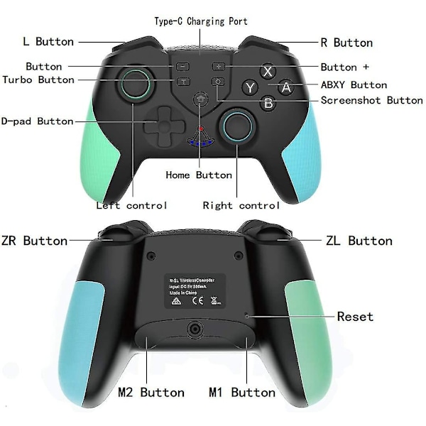 Kontrollere til Switch/Switch Lite, Trådløs Controller til Nintendo Switch