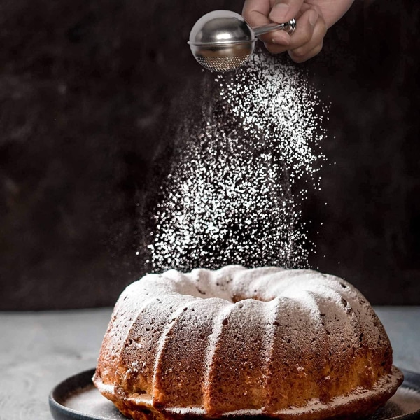 Set med 2 teinfuser för lösteeblad, mjölsikt för bakning