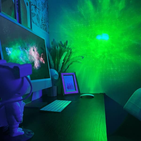 Hvid LED projektor, USB kablet, 100cm kabel