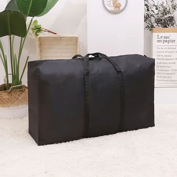 190L Ekstra Stor Flyttepose i Kraftig Sort Black 190L
