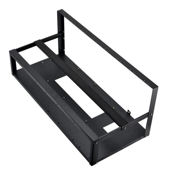 Stål 6/8 GPU Mining Rig Ramme Beslag Åben Luft Computer Kabinet Ramme