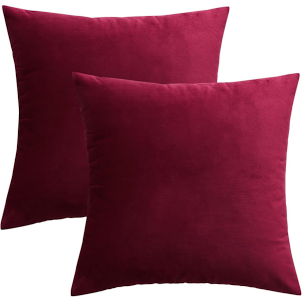 Prydnadskudde 45x45cm Kuddfodral för Vardagsrum Soffa Sovrum Set om 2 för vardagslivet och även lämpliga för helgdagar som jul red