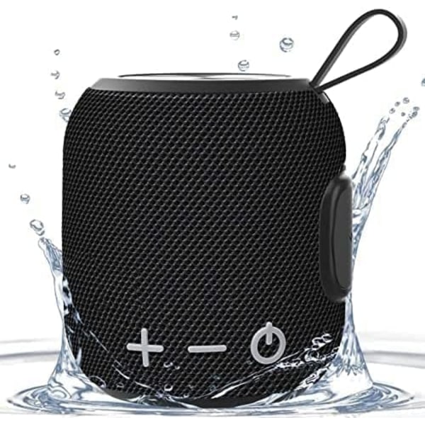Kannettava Bluetooth-kaiutin, Mini Bluetooth 5.0 -kaksoispariliitto langaton kaiutin, vedenpitävä stereobasso matkustamiseen, uima-altaaseen ja ulkosuihkuun (musta)